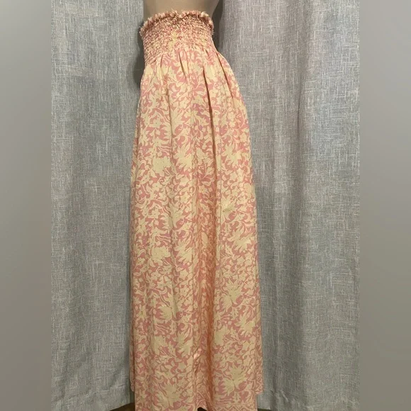 New”NATALIE MARTIN Bella silk skirt floral-SMALL- in cream & light pink - Picture 3 of 6